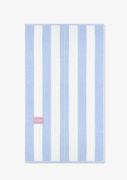 Old Money Jacquard Velour Beach Towel Blue