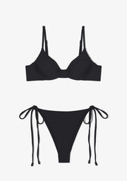 Masha Top + Lilo Bottom Black Bikini