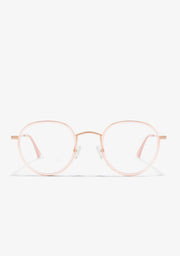 Walker Round Blue Block / Rose Gold