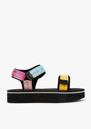 Hawaii Eva Sandal Black Multi