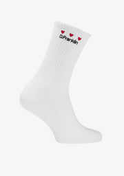 Love Heart Sock White